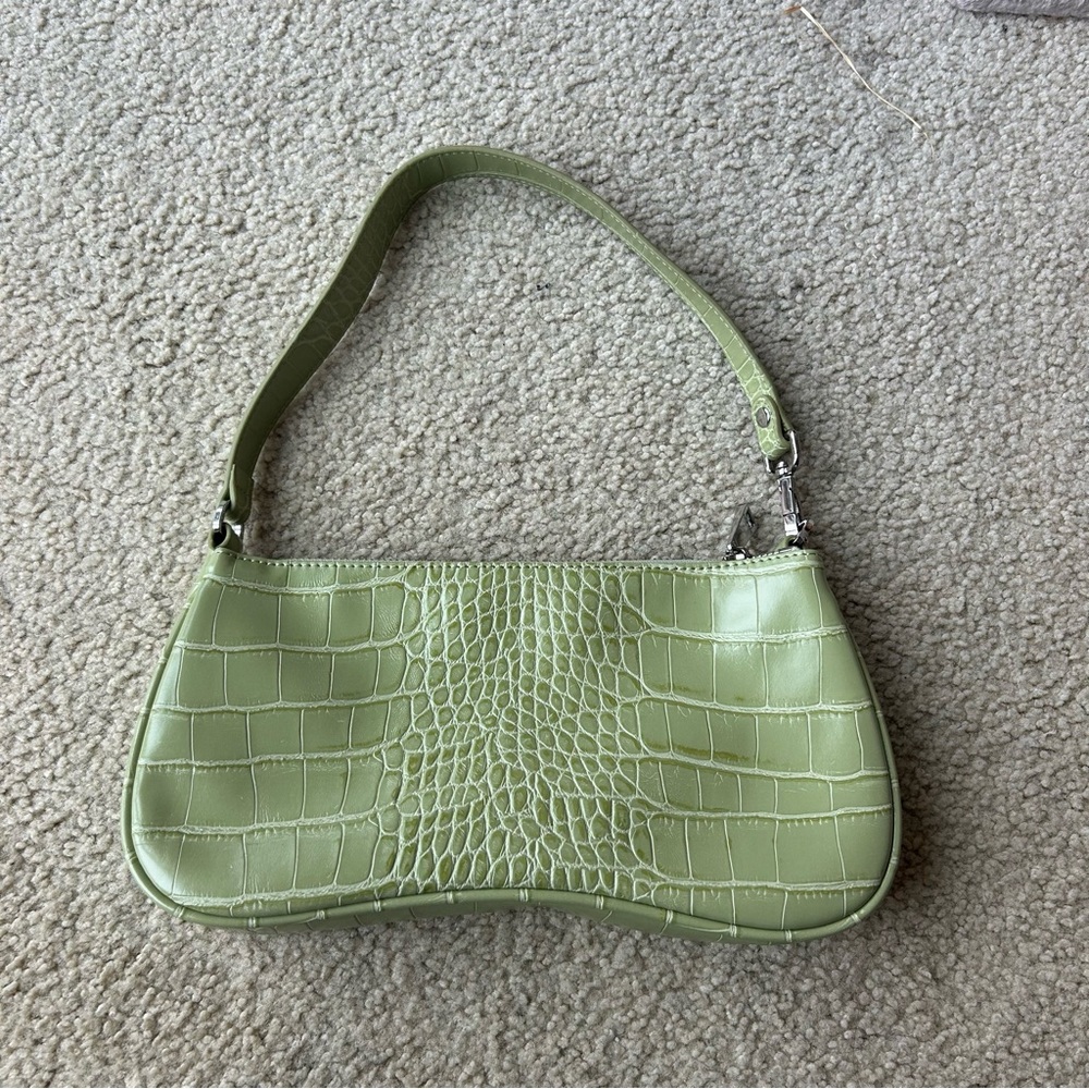 JW Pei Eva Shoulder Handbag - Sage Green Croc - Picture 5 of 10